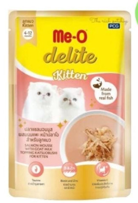 ME-O DELITE KITTEN SALMON MOUSSE WITH GOAT MILK 80 GR
