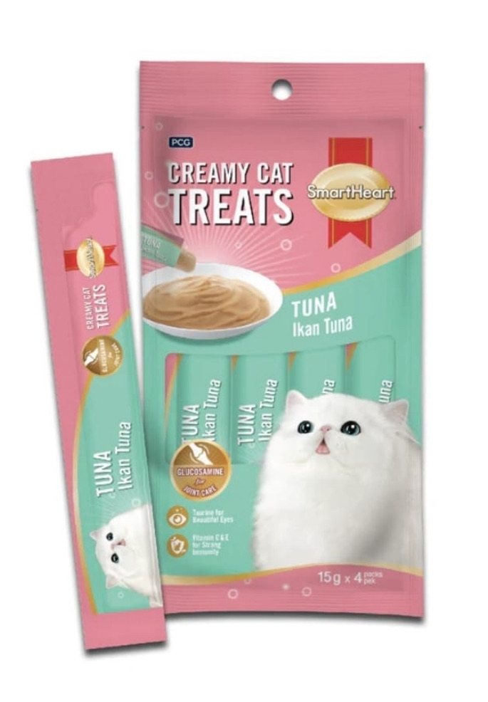 Smart heart cat treats tuna 15gx4pcx12pack