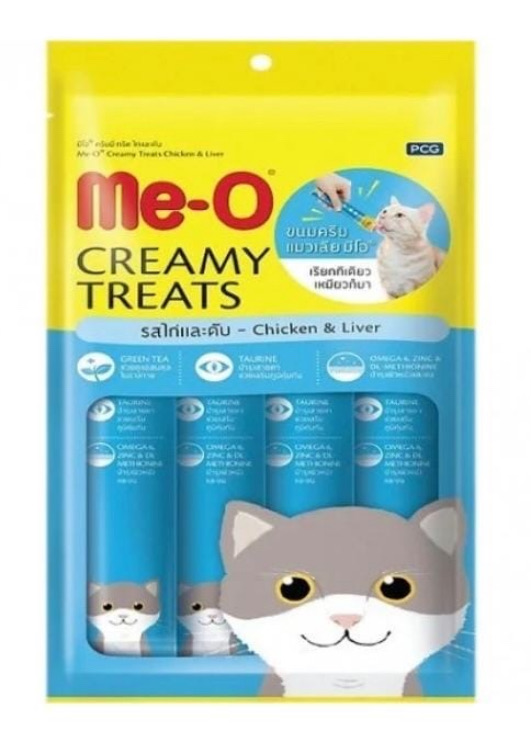 Me-o creamy treats chicken liver flavour each pkt 15gx4