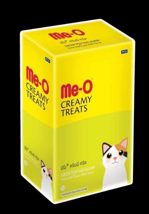 m e - o creamy t r e a t tuna with goat milk 15grx4x12 pkt(dzn)
