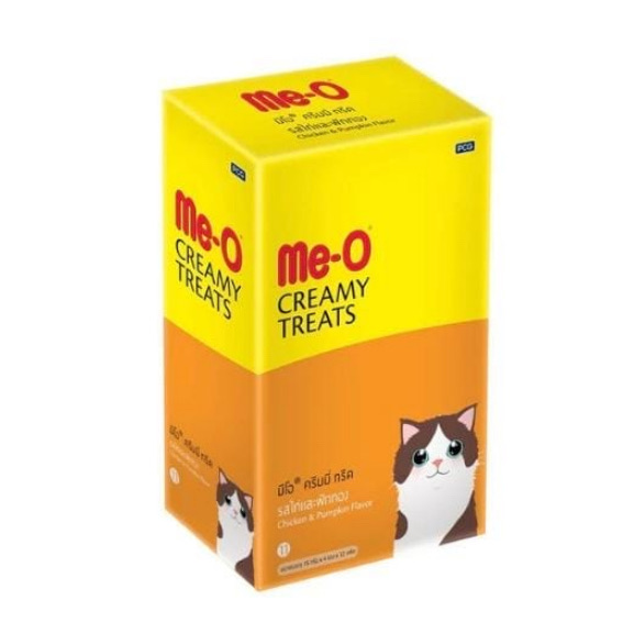 me-o Creamy Treats Chicken & Pumpkin Flavour.15g x4 x cartoon 24 pkt (2-dzn)