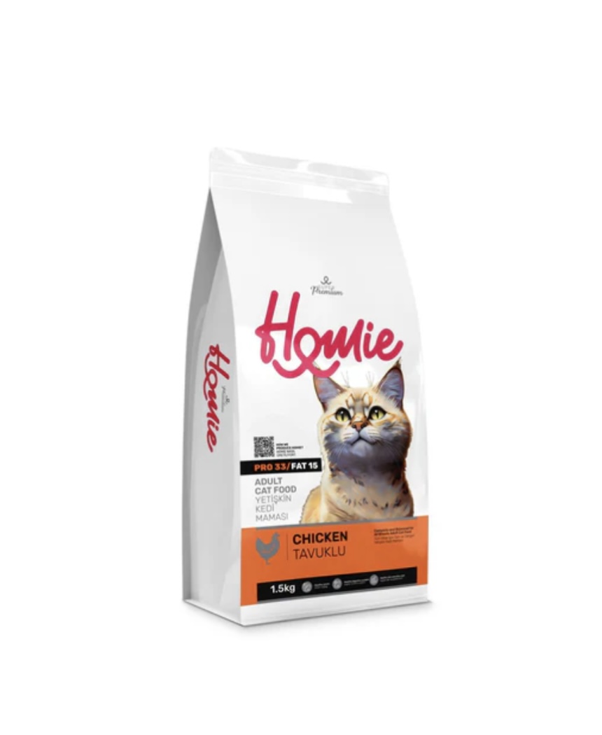 Chicken Super-PREMIUM LOW GRAIN Homie ADULT Cat Food 1.5kg