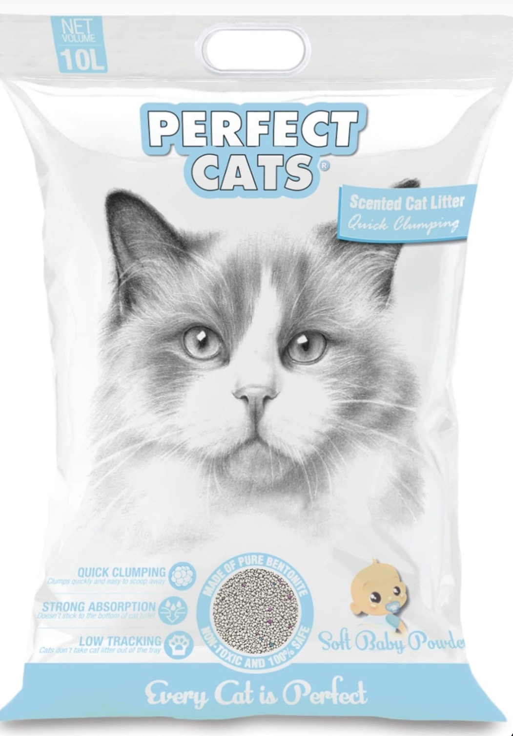 Perfect cat litter soft baby powder 10 L