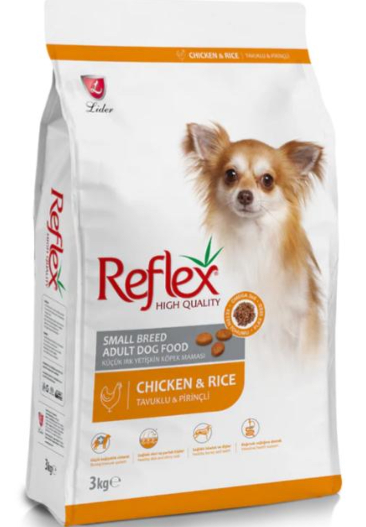 Reflex Small breed adult dog food with chicken 3kg