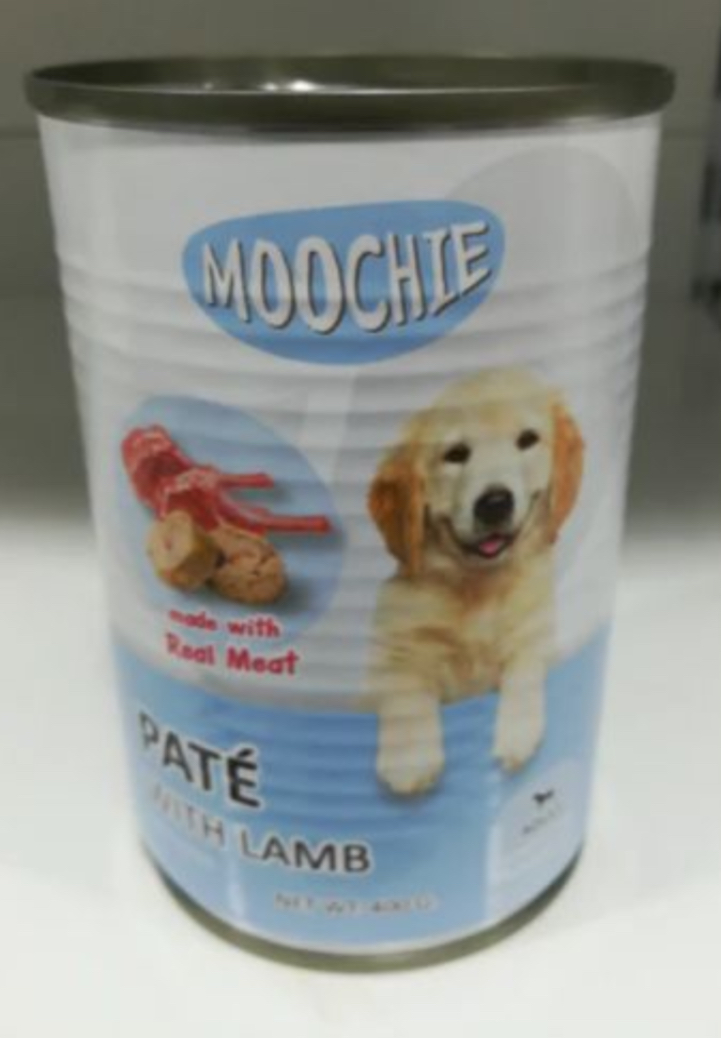 Moochie Dog food pate with lamb 400g x 24 pcs