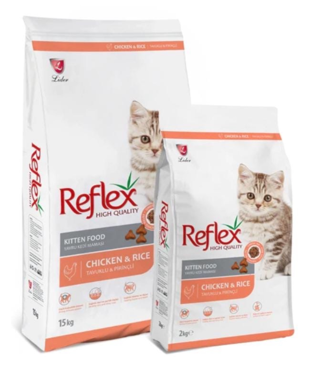 REFLEX KITTEN FOOD CHICKEN RICE 15KG