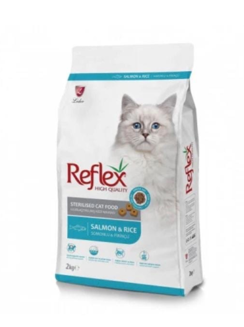 REFLEX STERILISED CAT FOOD SALMON & RICE 2KG x12