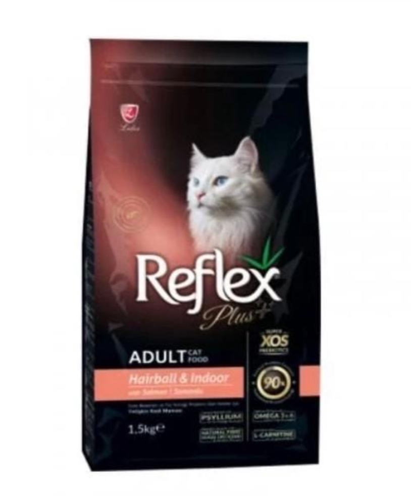 REFLEX PLUS ADULT CAT HAIRBALL INDOOR SALMON 1.5KG