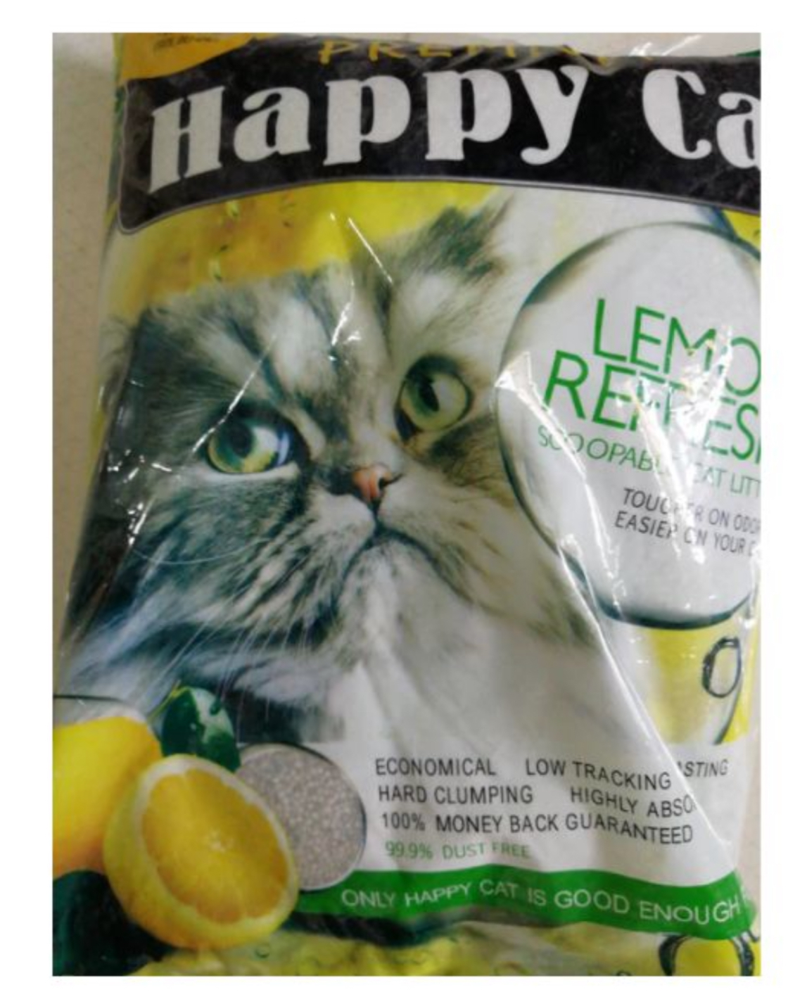 HAPPYCAT-CATLITTER LEMON SCENTED 8KG
