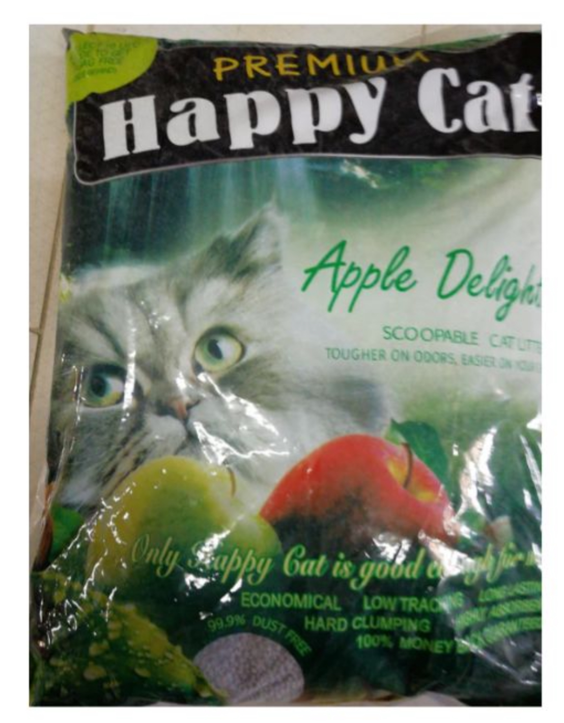 HAPPYCAT-CATLITTER APPLE SENTED 8KG BAG