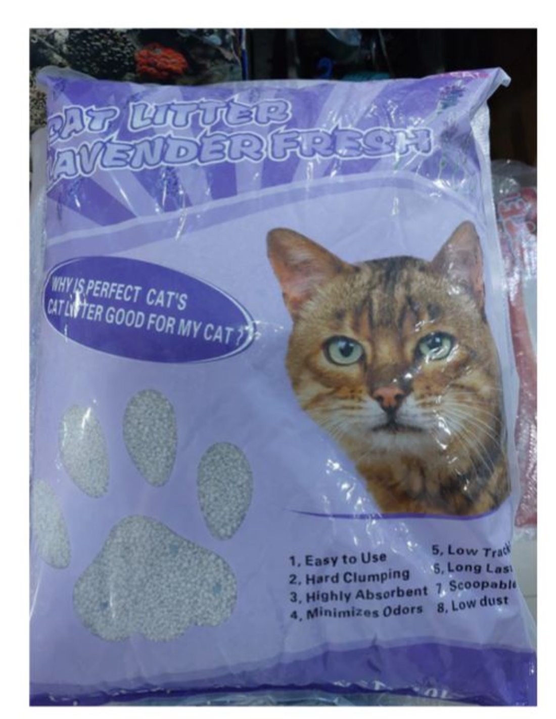 HAPPYCAT-CATLITTER LAVENDER SENTED 8KG BAG
